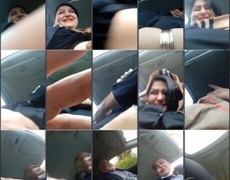 A strange video leaked from the mobile phone of a cute plump Egyptian woman riding with an old man a Toyota driver to take her somewhere but she turned on the camera to record him while she was breastfeeding