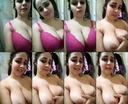 A Beautiful Arab Lioness Takes Off Her Clothes And Shows Her Lover Two Breast Pumps From The Bathroom