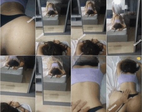 لبوة مصرية فاجرة مع عشيقها مفنسها ع السرير قدام المرايا ينيكها و هو ماسك الفون