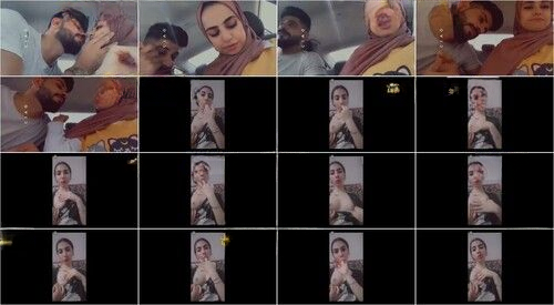 مع حبيبها ف العربية يبوس فيها وتروح البيت تكلمه فيديو تمتعه بجسمها