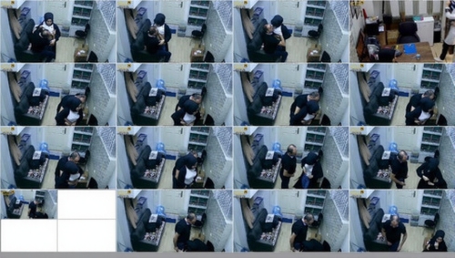 تسريب كاميرا المراقبه بتصور مدير ماسك موظفة محجبة يعصر فبزازها الملبن ويخليها تمصله