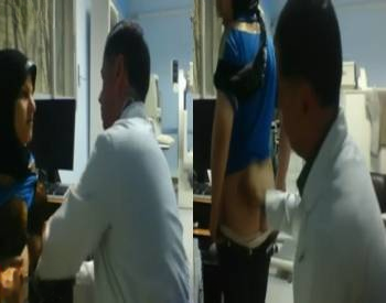 الطبيب ينيك المريضة في العيادة